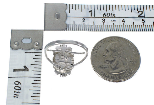 Southwest Lapis And Sterling Silver Jewelry Ring Size 8-1/4 VX61118